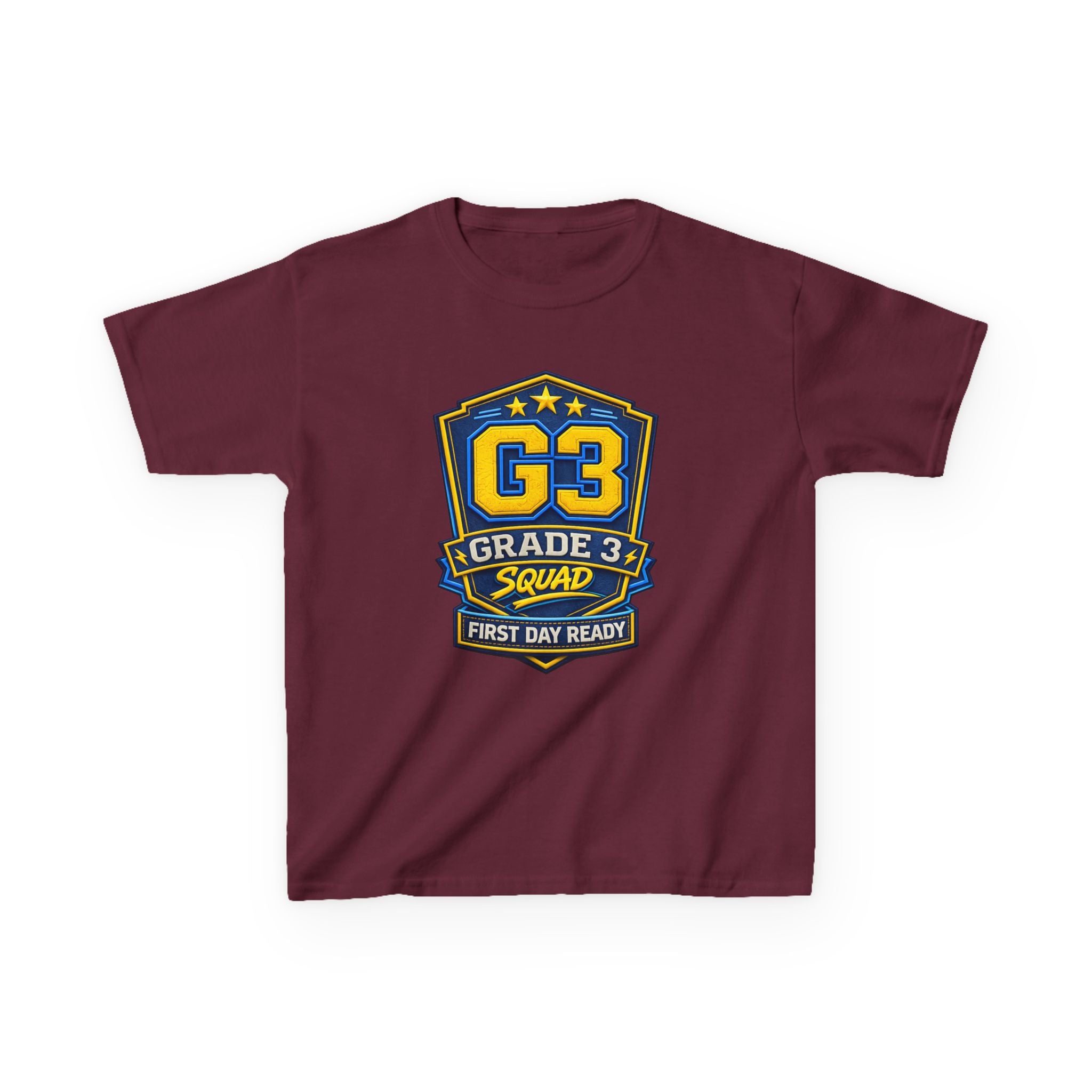 Grade 3 Squad Kids T‑Shirt — "G3 Grade 3 Squad: First Day Ready" Back‑to‑School Tee