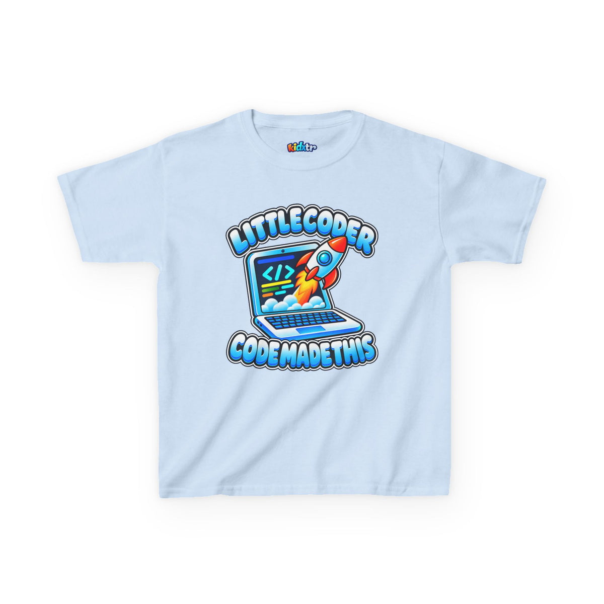 Kidxtr™ Kids Coder T-Shirt — 'Code Made This' Little Coder Tech Graphic Tee