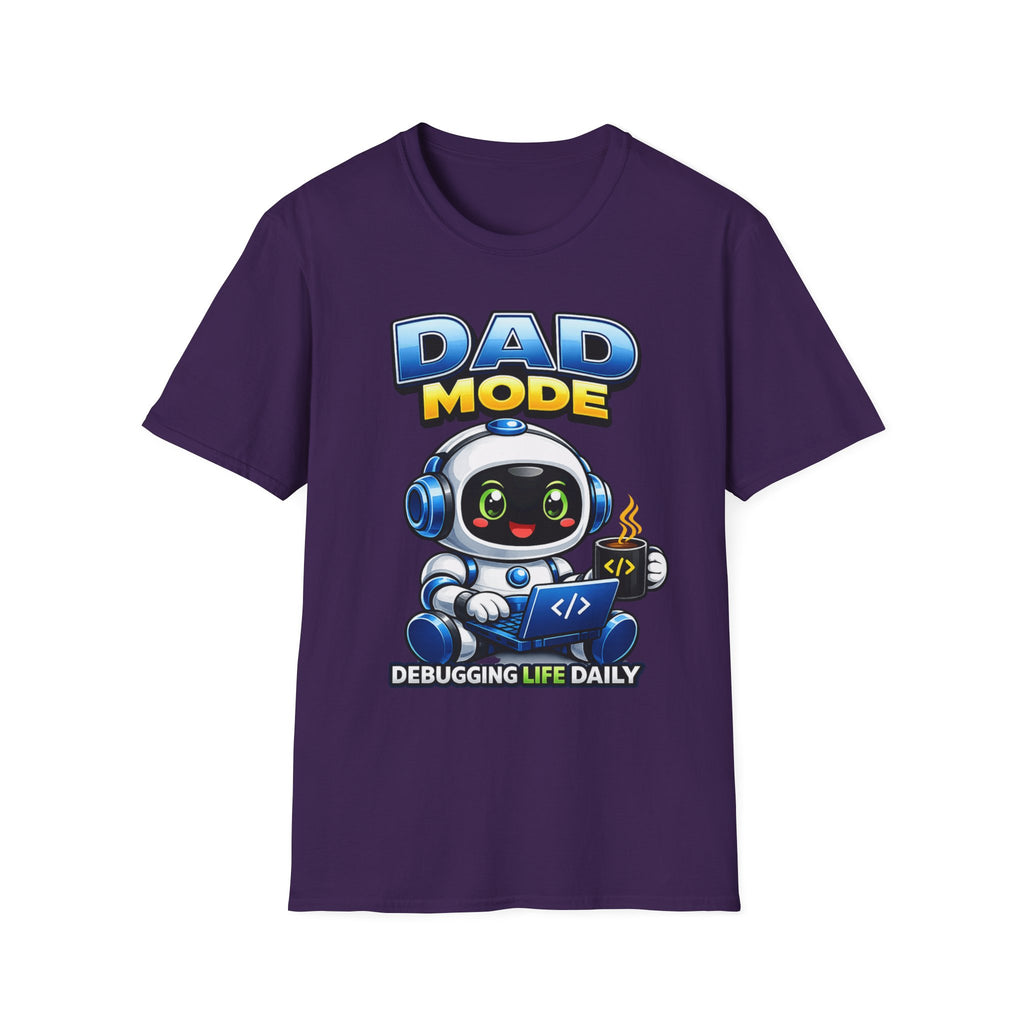 Dad Coding Robot T-Shirt – Debugging Life Daily Graphic Tee