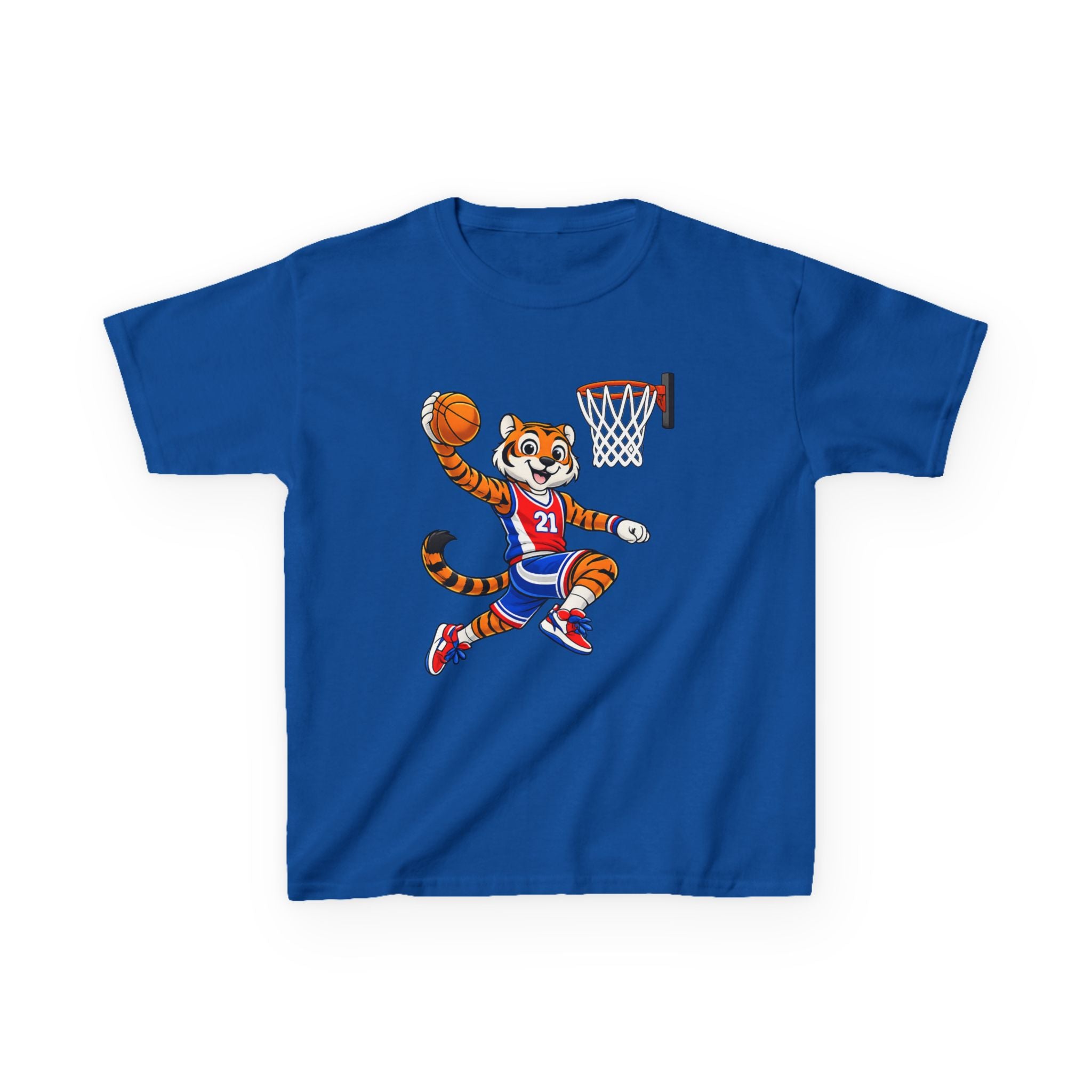 Kids Basketball Tiger T-Shirt – Dunking Tiger Graphic Tee
