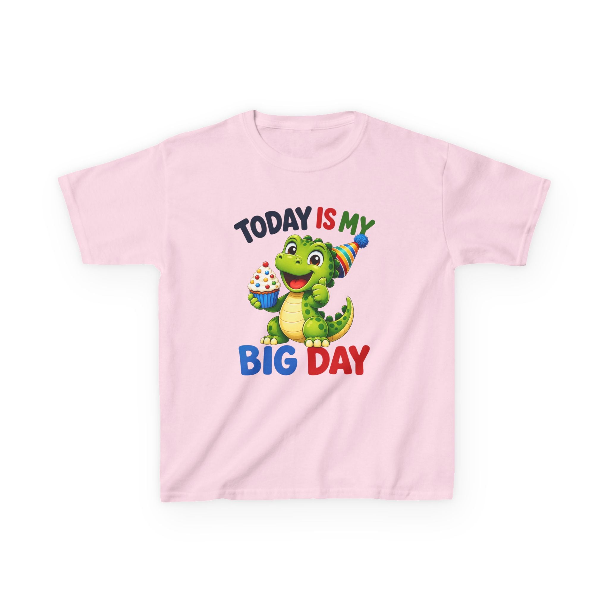 Kids Birthday T-Shirt — 'Today Is My Big Day' Birthday Dino Graphic Tee