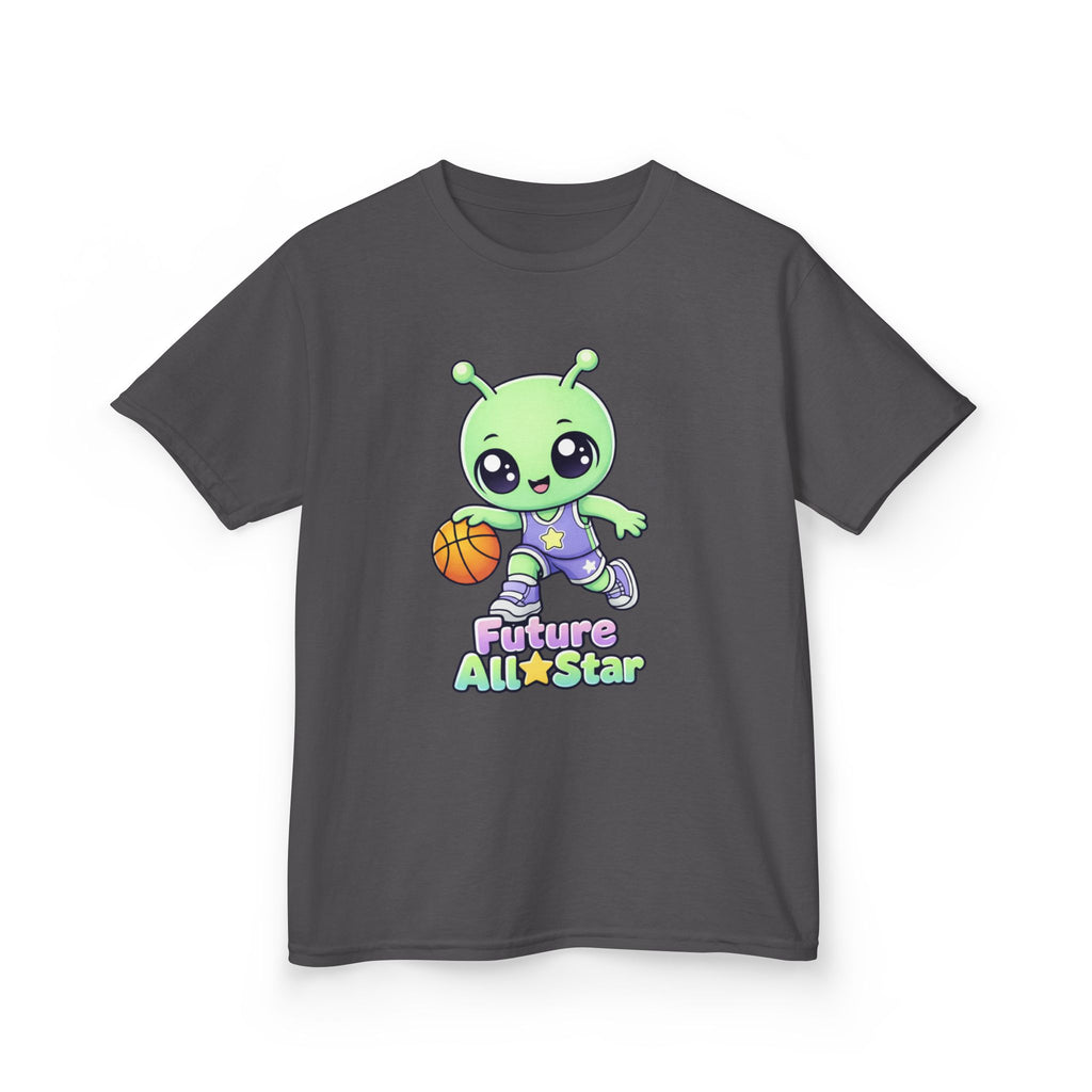 Kids Alien T-Shirt — 'Future All-Star' Alien Basketball Graphic Tee