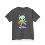 Kids Alien T-Shirt — 'Future All-Star' Alien Basketball Graphic Tee