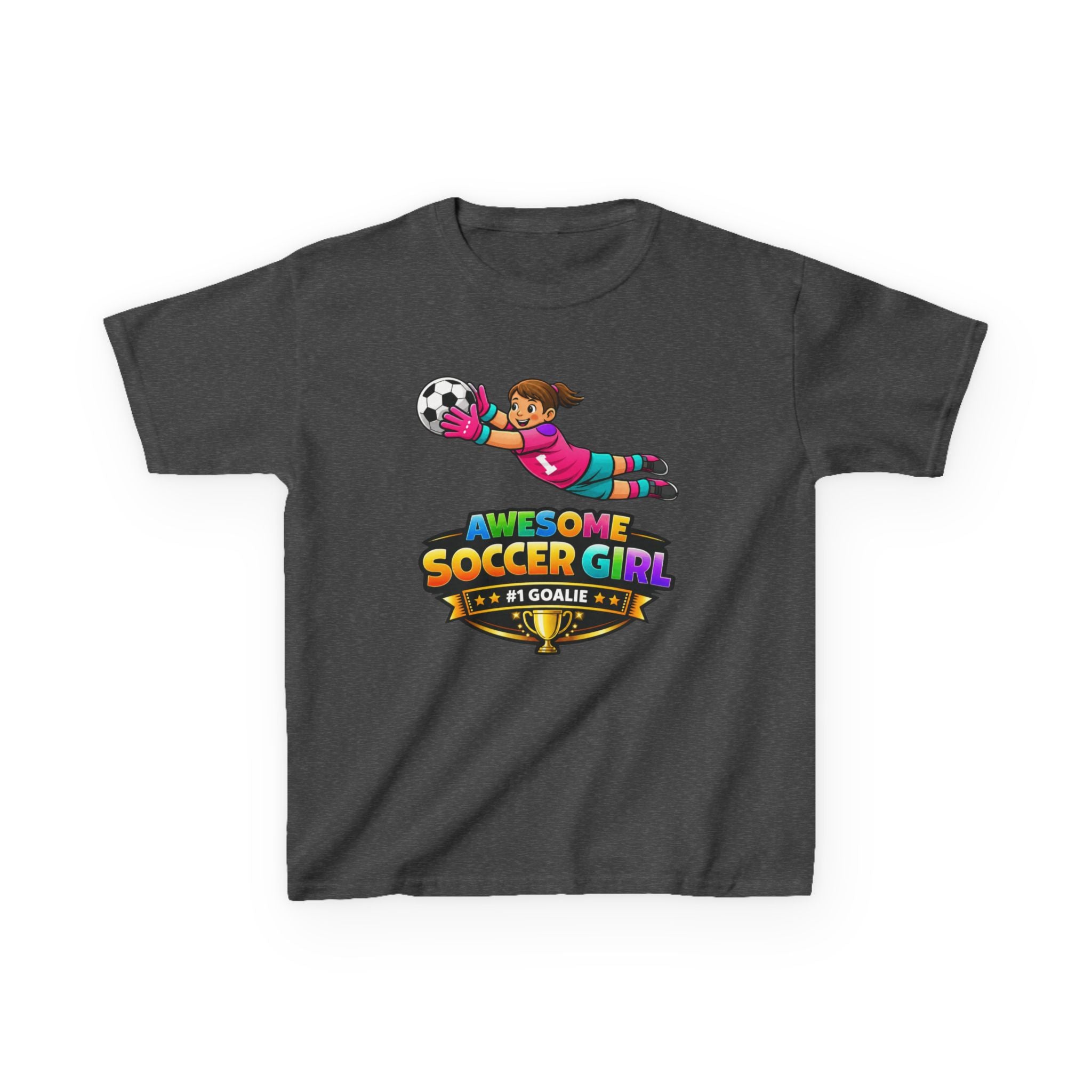 Kids Soccer Goalie T-Shirt – Dive & Save Graphic Tee