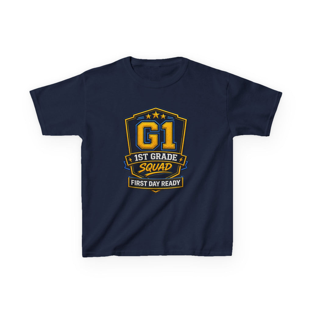 Kids 1st Grade T-Shirt — 'G1 First Day Ready' Back-to-School Graphic Tee