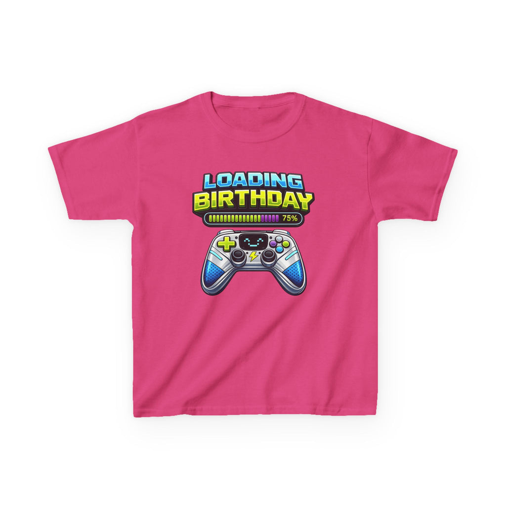 Kids Loading Birthday T-Shirt — 'Loading Birthday' Video Game Controller Graphic Tee