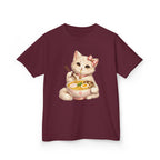 Kids Ramen T-Shirt — 'Ramen Lover' Cute Kitten Eating Ramen Graphic Tee