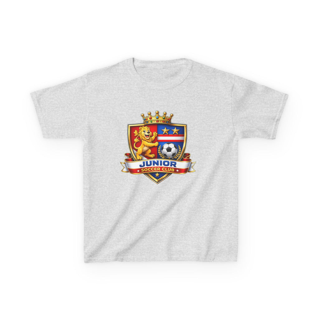 Kids Soccer T-Shirt — 'Junior Soccer Club' Crest Graphic Tee