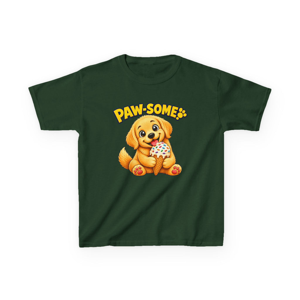 Kids Tee — "Paw-some" Puppy Graphic