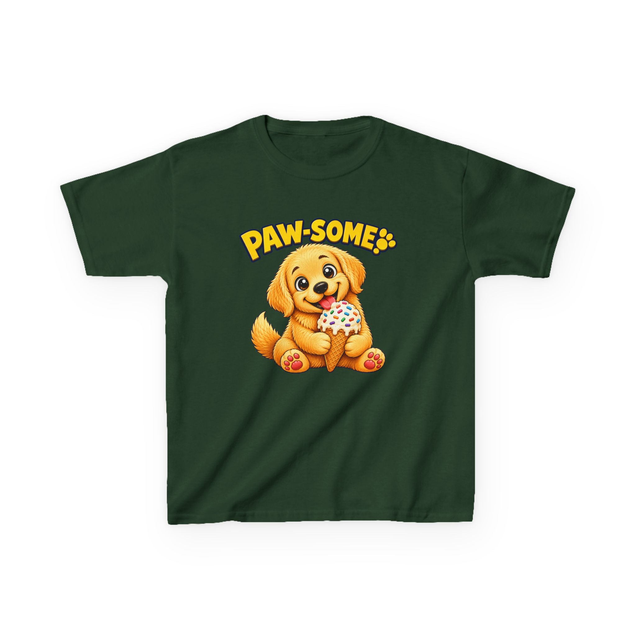 Kids Tee — "Paw-some" Puppy Graphic