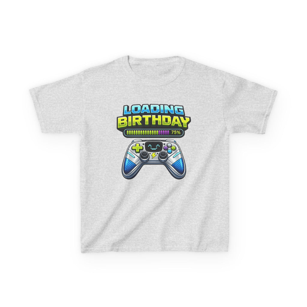 Kids Loading Birthday T-Shirt — 'Loading Birthday' Video Game Controller Graphic Tee