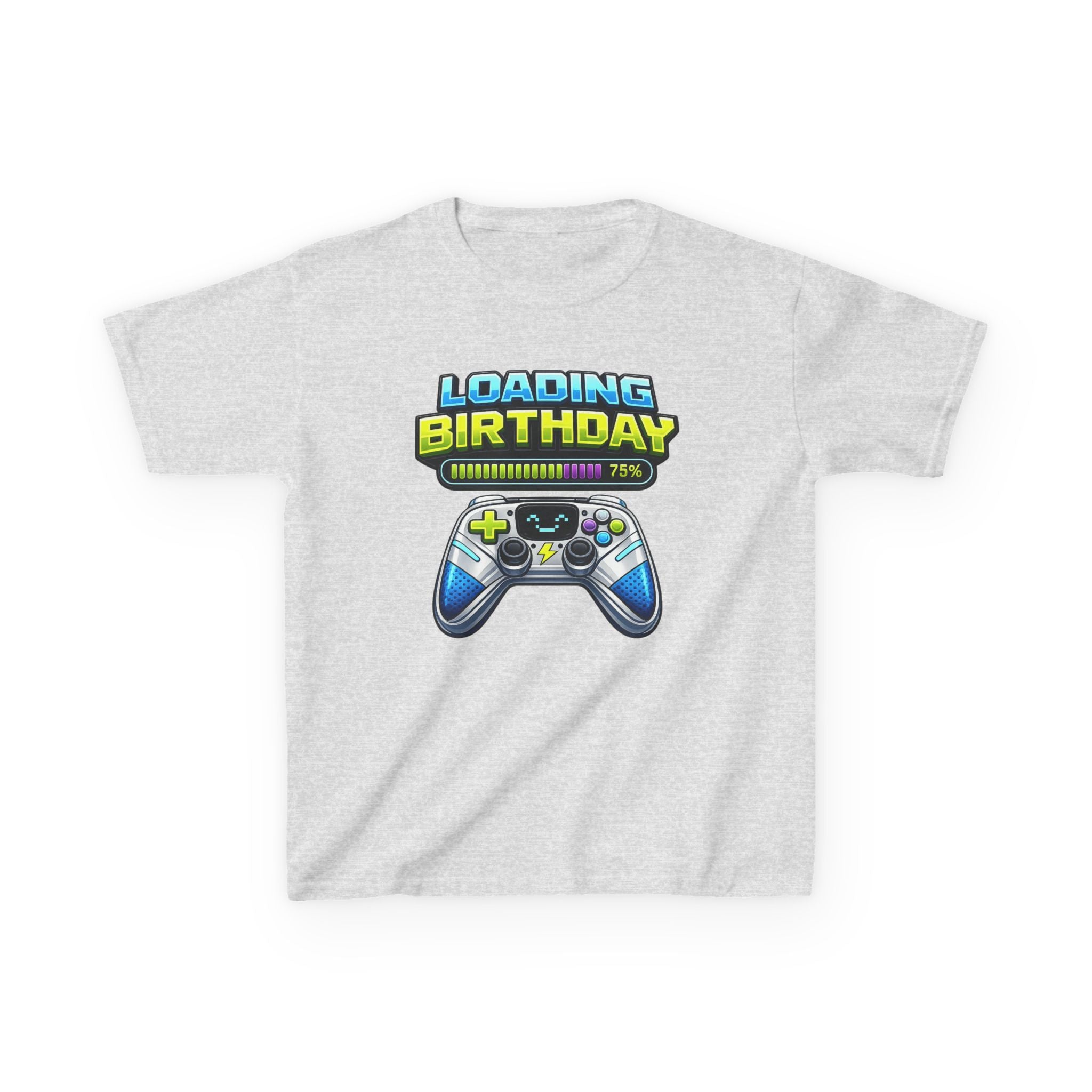 Kids Loading Birthday T-Shirt — 'Loading Birthday' Video Game Controller Graphic Tee