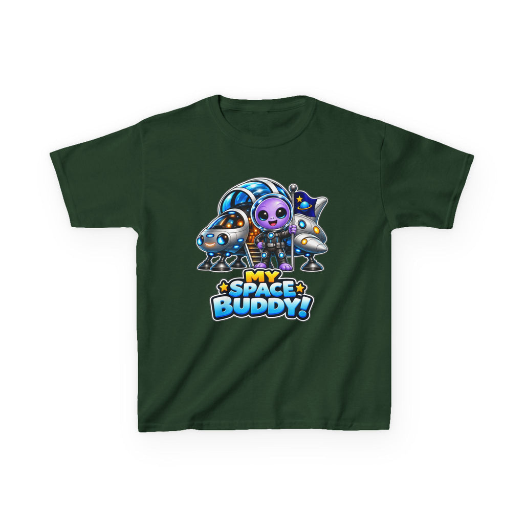 Kidxtr™ Kids Space T-Shirt — 'My Space Buddy' Alien Rocket Graphic Tee