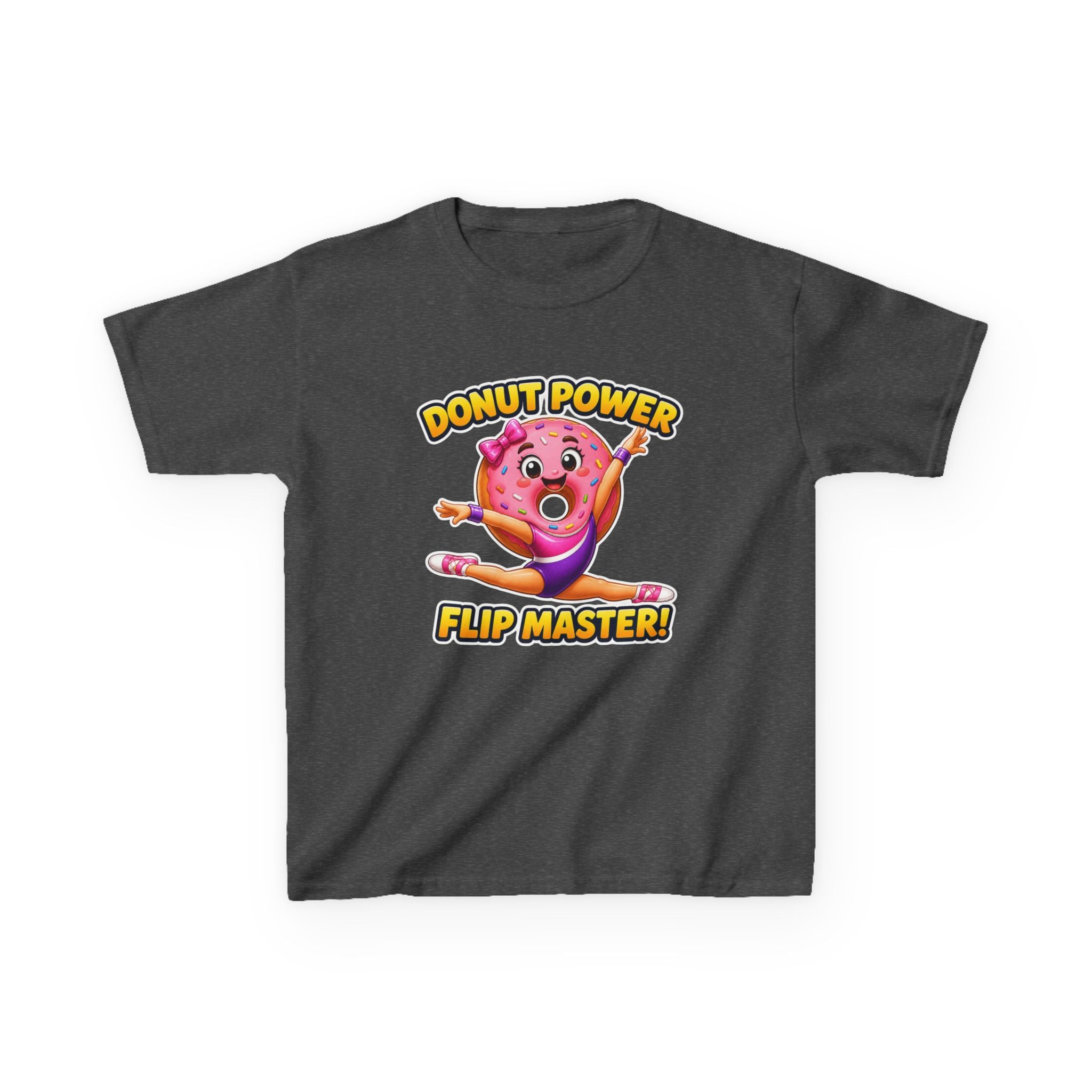 Kids Gymnastics T-Shirt — 'Donut Power' Flip Master Graphic Tee