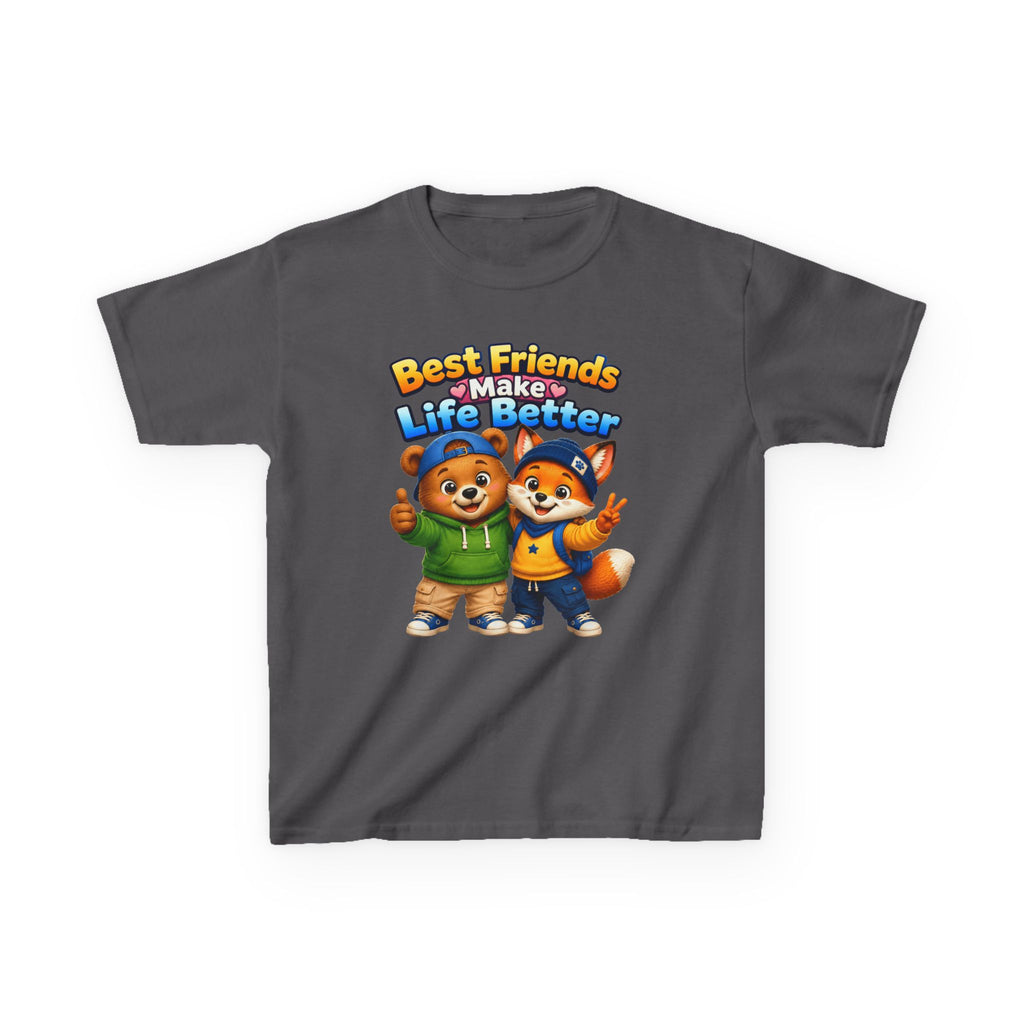 Kids Friendship T-Shirt — 'Best Friends Make Life Better' Cute Animal Friends Graphic Tee