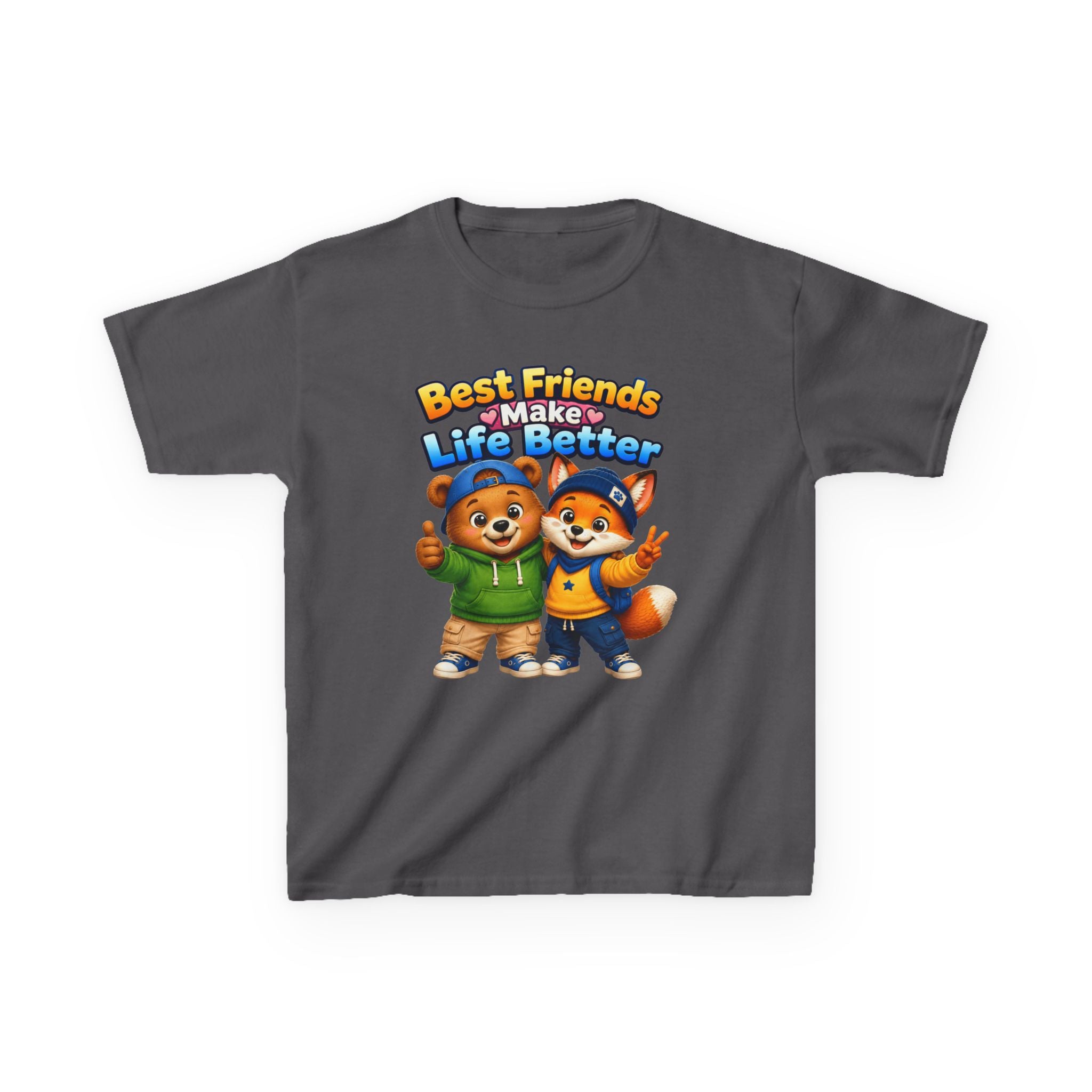 Kids Friendship T-Shirt — 'Best Friends Make Life Better' Cute Animal Friends Graphic Tee