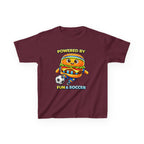 Kids Soccer T-Shirt — 'Powered by Fun & Soccer' Burger Graphic Tee