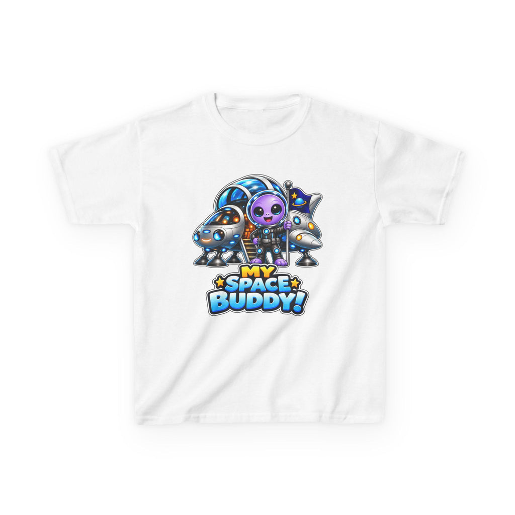 Kidxtr™ Kids Space T-Shirt — 'My Space Buddy' Alien Rocket Graphic Tee