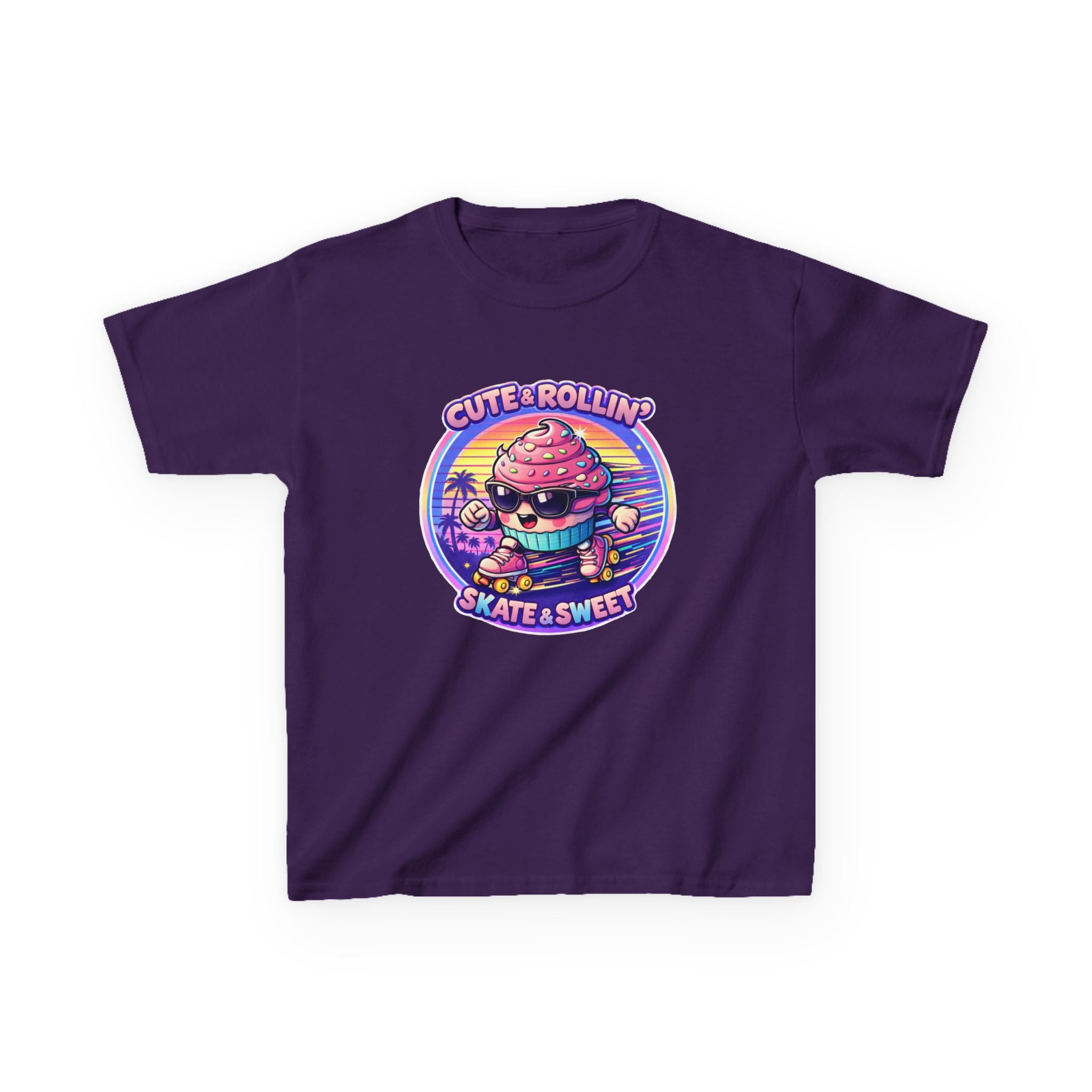 Kids Cupcake T-Shirt — 'Sweet Moves' Skateboarding Cupcake Graphic Tee