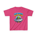 Kidxtr™ Kids Space T-Shirt — 'Hey Earth, Wait For Me!' Alien Spaceship Graphic Tee