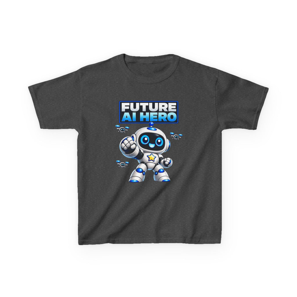 Kids Robot T-Shirt — 'Future AI Hero' Cute Robot STEM Graphic Tee