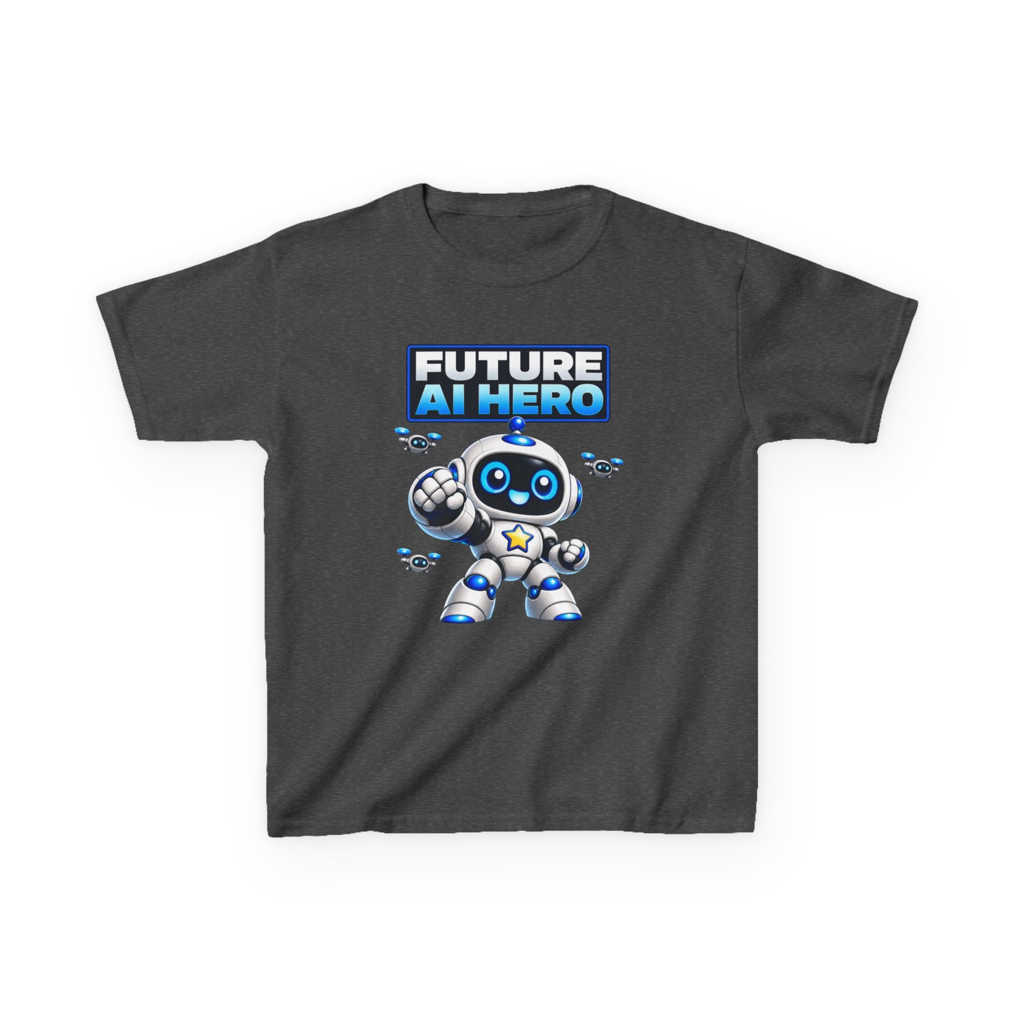 Kids Robot T-Shirt — 'Future AI Hero' Cute Robot STEM Graphic Tee
