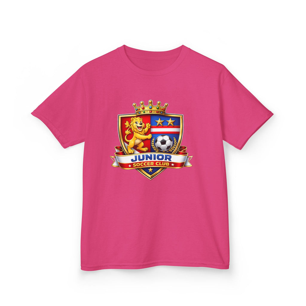 Kids Soccer T-Shirt — 'Junior Soccer Club' Crest Graphic Tee