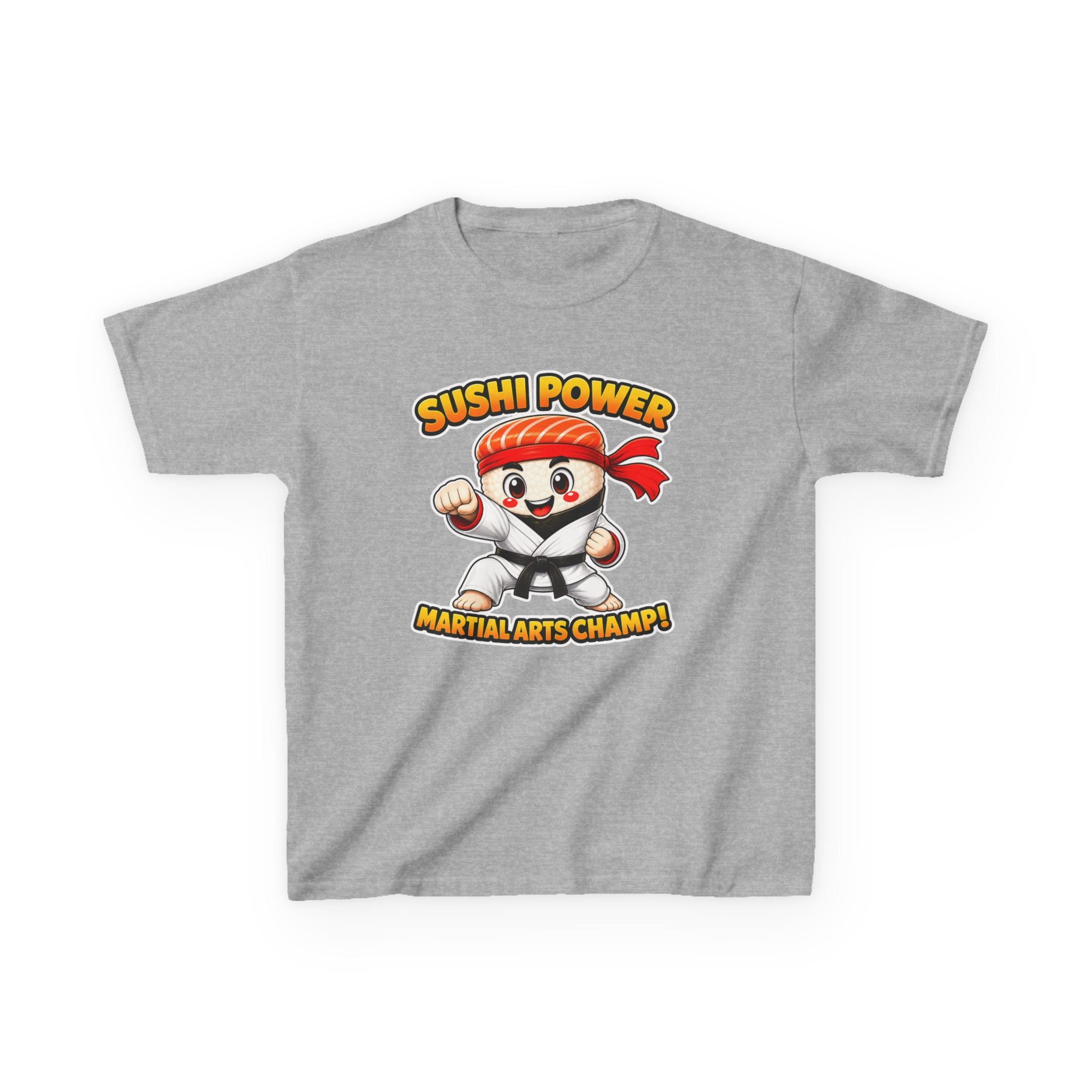 Kids Martial Arts T-Shirt — 'Sushi Power' Karate Champion Graphic Tee