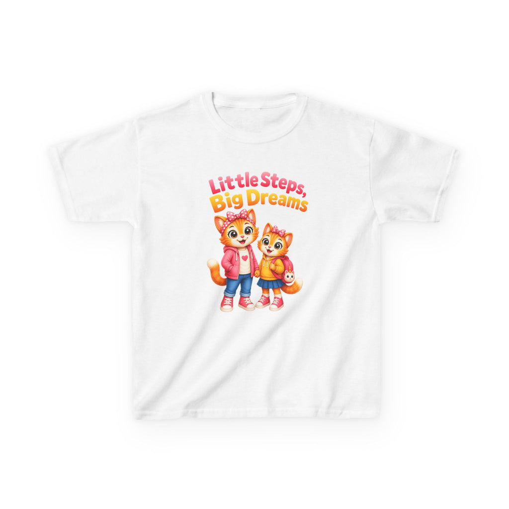 Kids Fox T-Shirt — 'Little Steps, Big Dreams' Cute Foxes Preschool Graphic Tee