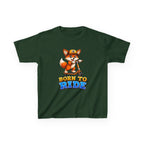 Kids Fox T-Shirt — 'Born to Ride' Cute Fox on Scooter Graphic Tee