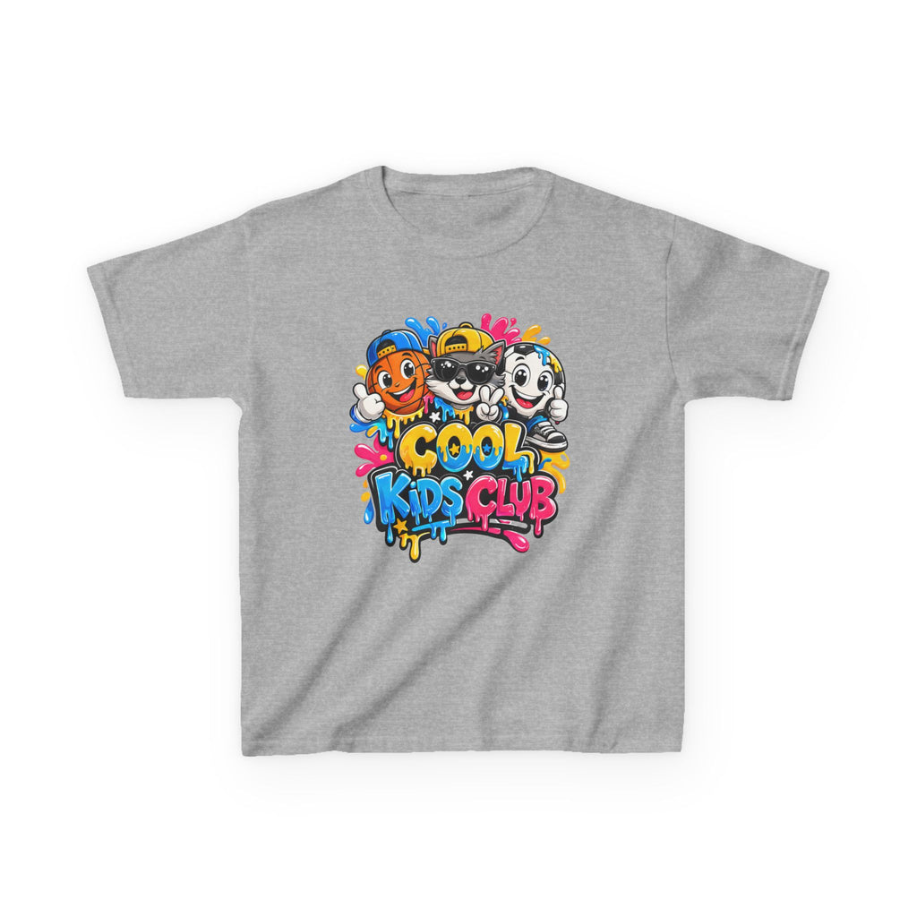 Kids Graphic T-Shirt — 'Cool Kids Club' Fun Cartoon Crew Tee