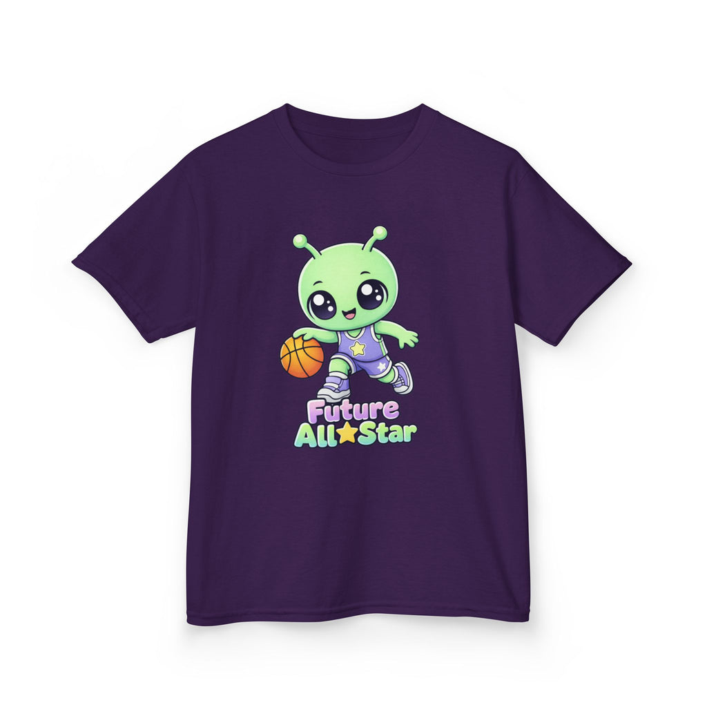 Kids Alien T-Shirt — 'Future All-Star' Alien Basketball Graphic Tee