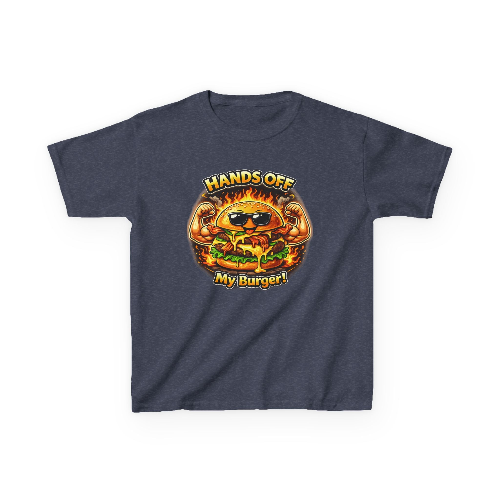 Kids T-Shirt — "Hands Off My Burger!" Funny Burger Graphic Tee