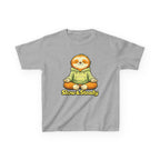 Kids Animal T-Shirt — 'Slow & Steady' Meditating Sloth Graphic Tee