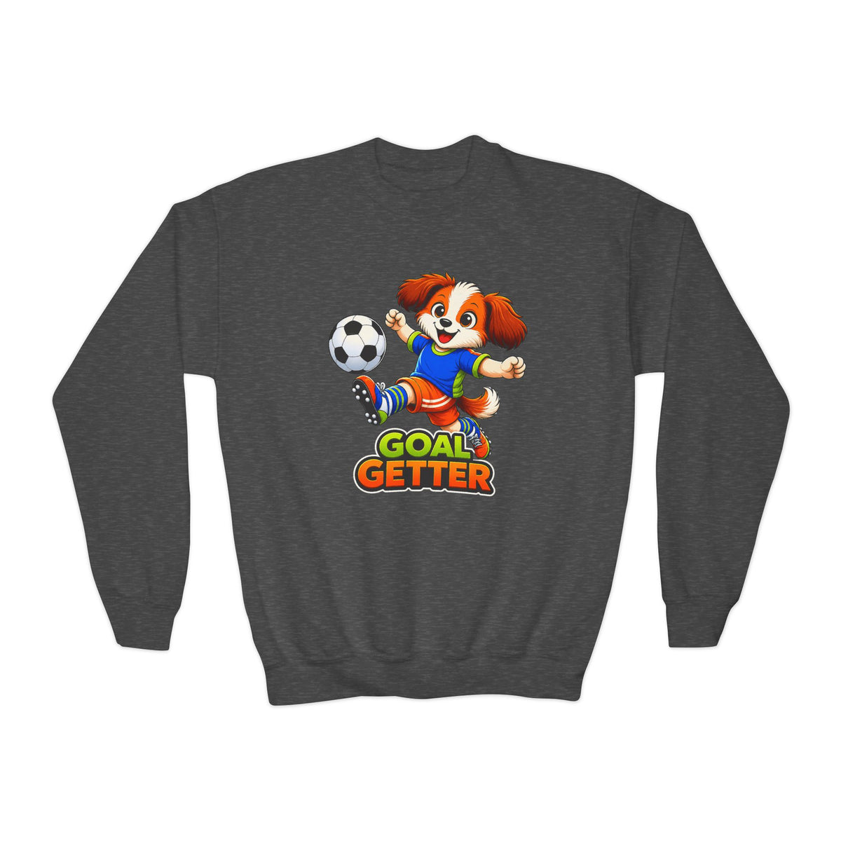 Kidxtr™ Kids Soccer Crewneck Sweatshirt — 'Goal Getter' Champion Graphic Crewneck