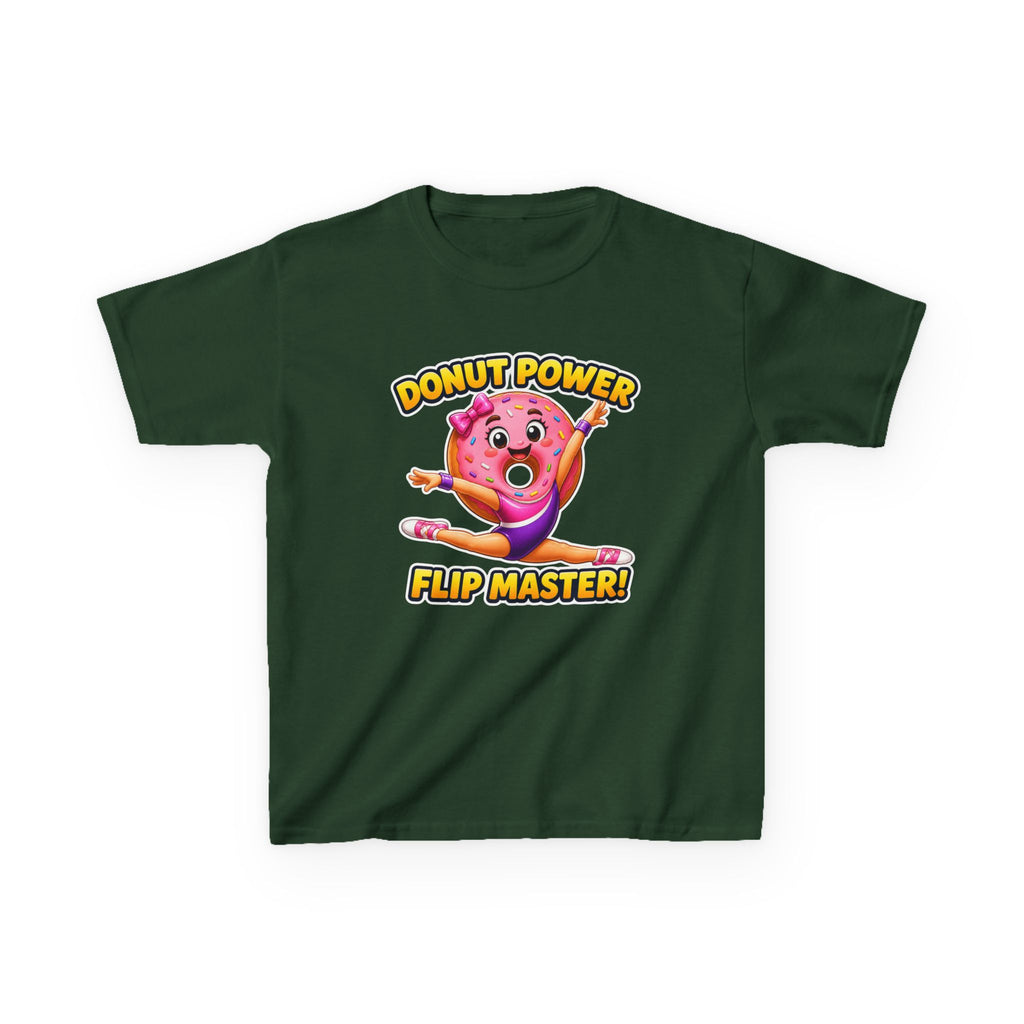 Kids Gymnastics T-Shirt — 'Donut Power' Flip Master Graphic Tee