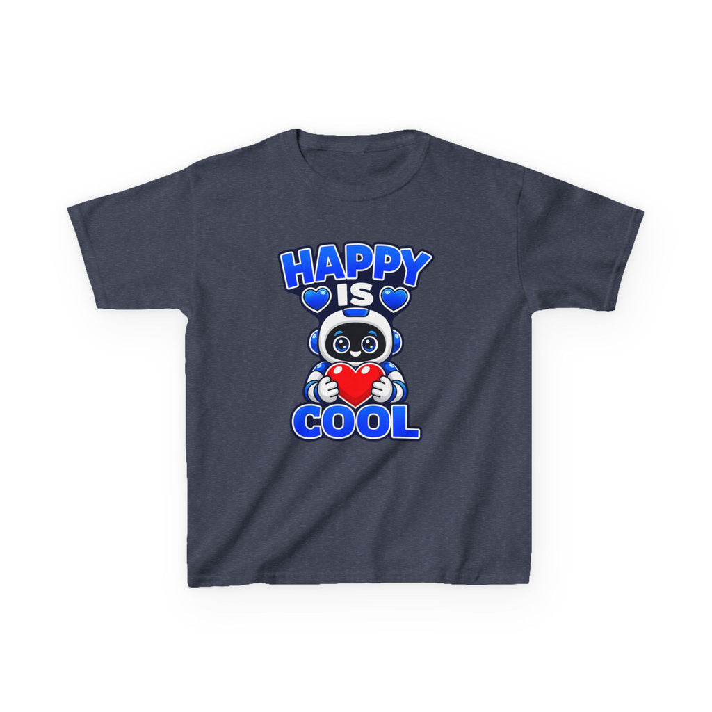 Kids Panda T-Shirt — 'Happy Is Cool' Heart Graphic Tee
