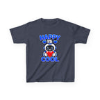Kids Panda T-Shirt — 'Happy Is Cool' Heart Graphic Tee