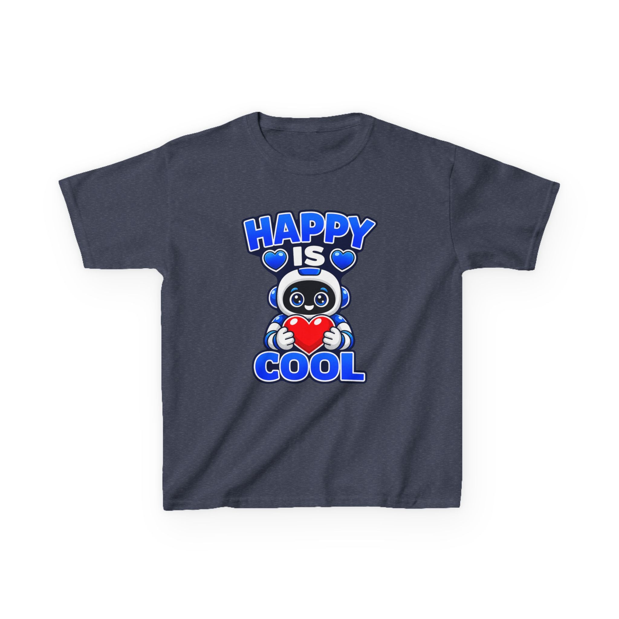Kids Panda T-Shirt — 'Happy Is Cool' Heart Graphic Tee