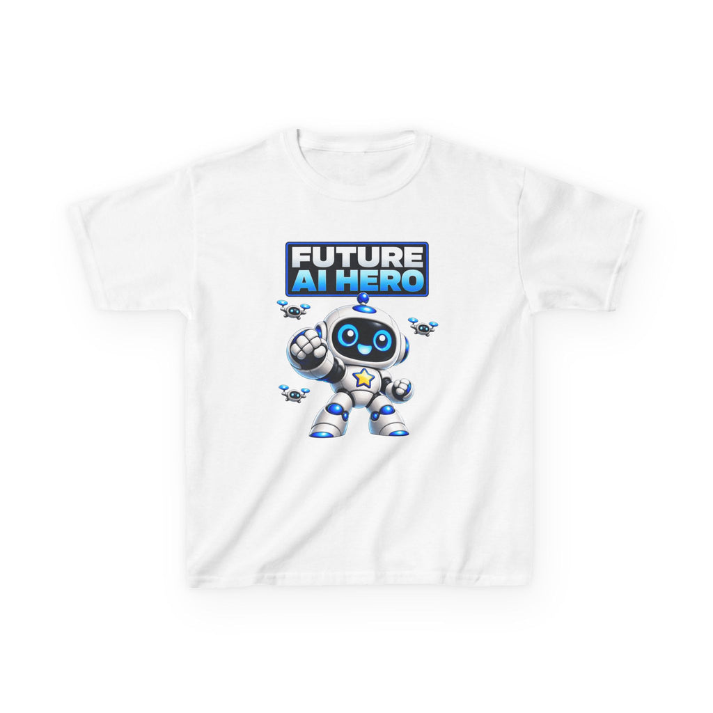 Kids Robot T-Shirt — 'Future AI Hero' Cute Robot STEM Graphic Tee