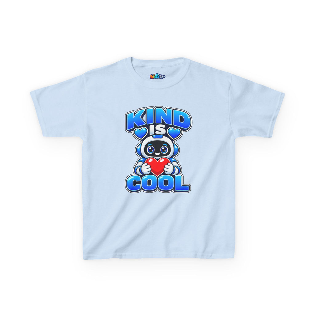 Kidxtr™ Kids Kindness T-Shirt — 'Kind Is Cool' Robot Heart Graphic Tee