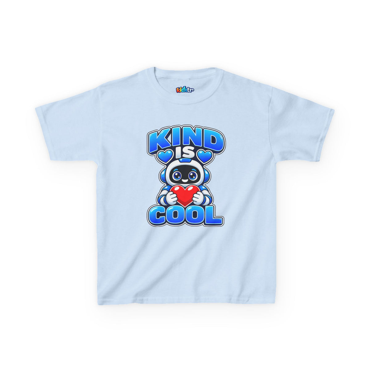 Kidxtr™ Kids Kindness T-Shirt — 'Kind Is Cool' Robot Heart Graphic Tee