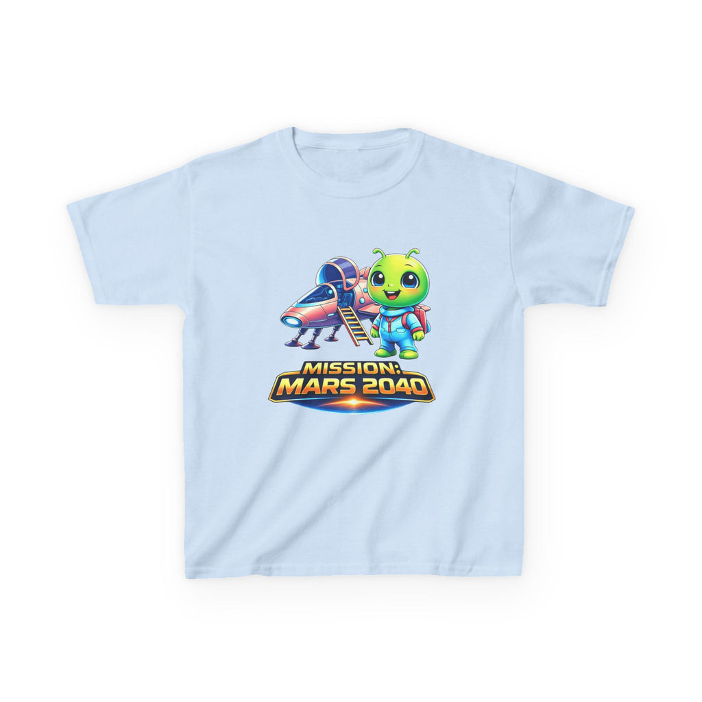 Kids Alien T-Shirt — 'Mission Mars 2040' Alien Spaceship Graphic Tee