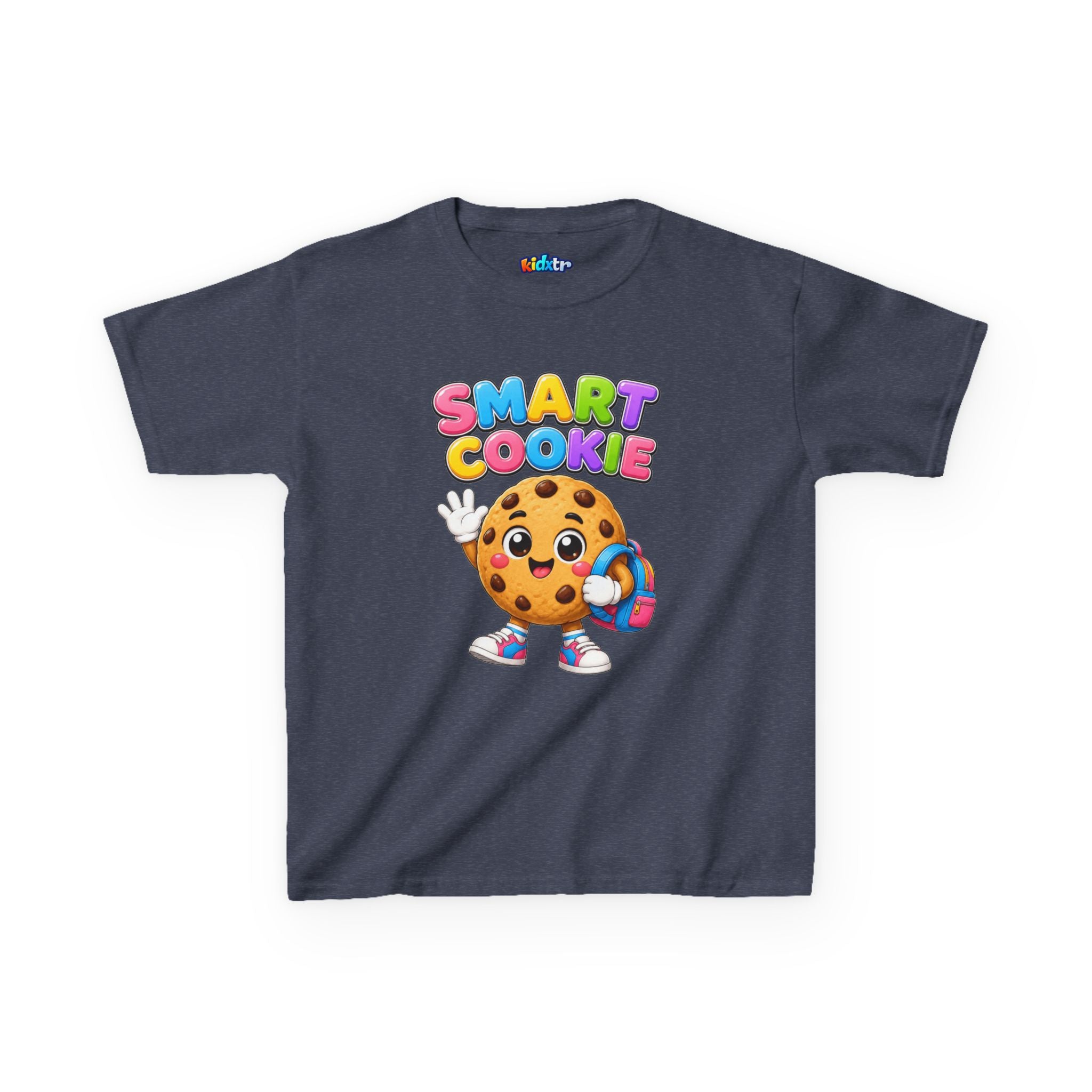 Kidxtr™ Kids Smart Cookie T-Shirt — 'Smart Cookie' Cute Chocolate Chip Cookie Graphic Tee