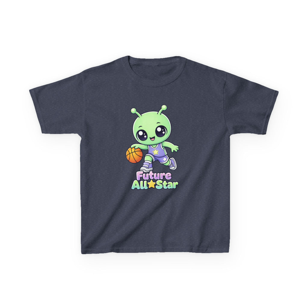 Kids Alien T-Shirt — 'Future All-Star' Alien Basketball Graphic Tee
