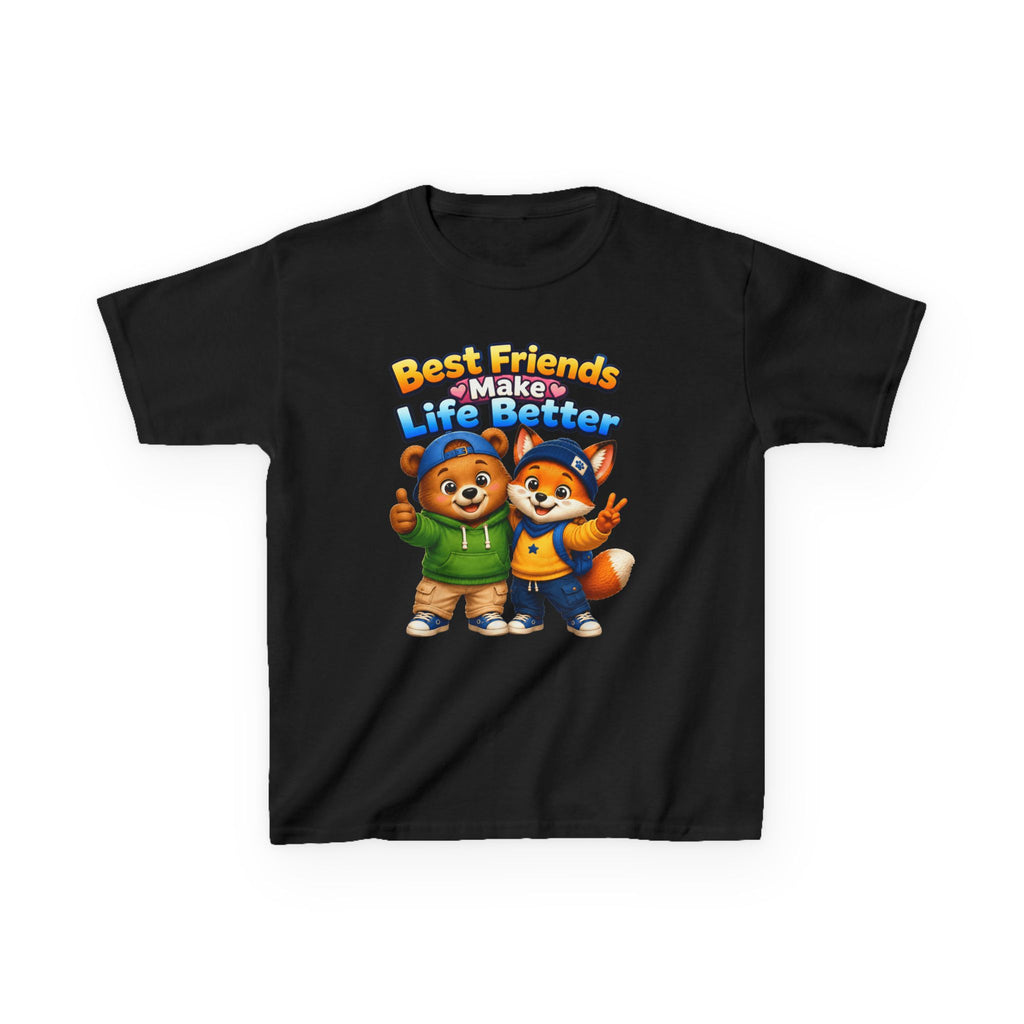 Kids Friendship T-Shirt — 'Best Friends Make Life Better' Cute Animal Friends Graphic Tee