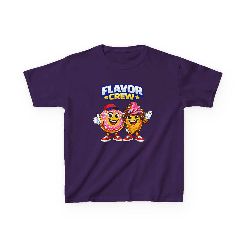 Kids Food T-Shirt — 'Flavor Crew' Donut & Ice Cream Graphic Tee