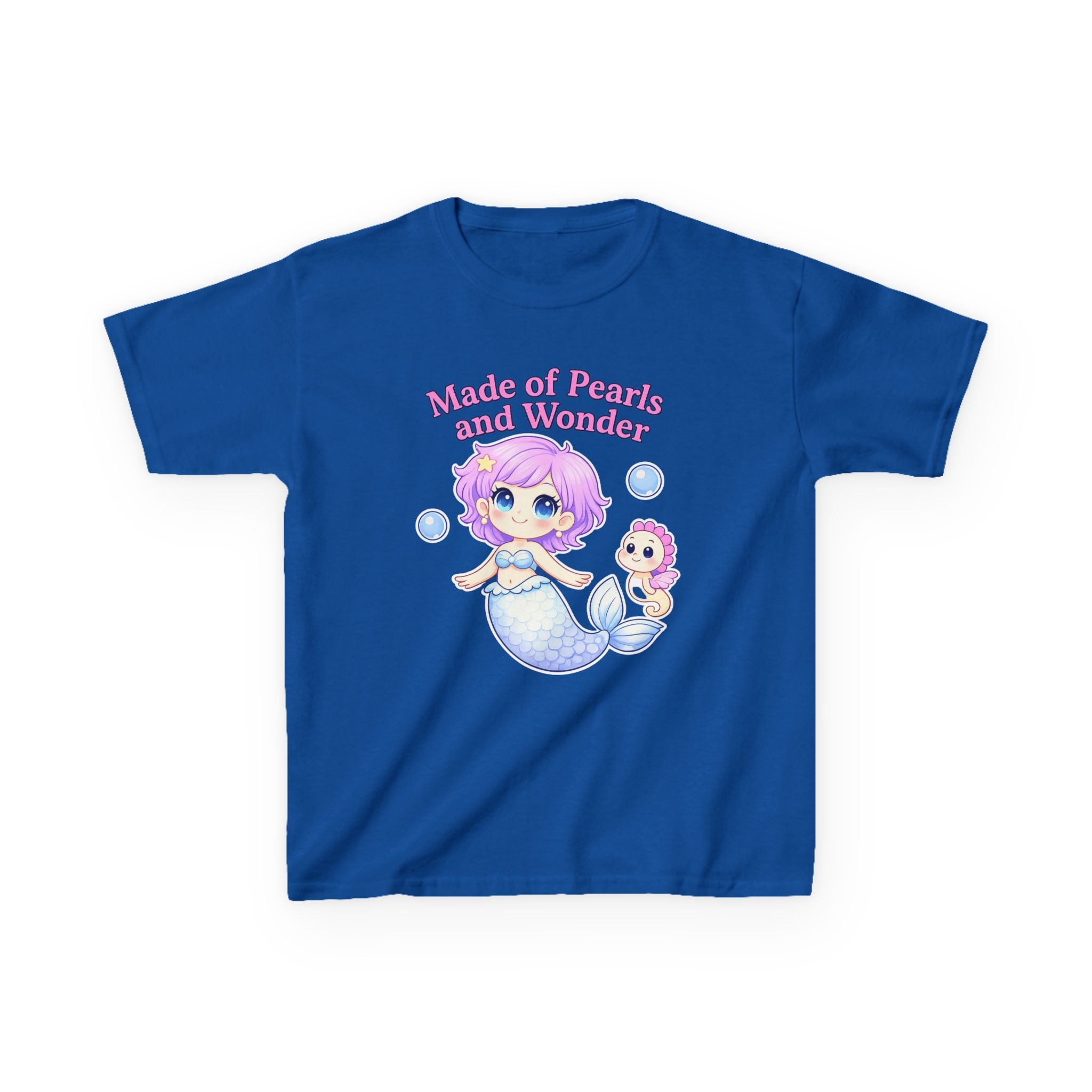 Kids Ocean T-Shirt — 'Make A Splash!' Mermaid & Seahorse Graphic Tee