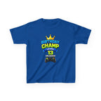 Kids Tee — "Birthday Champ Level 13 Unlocked" Gamer Birthday Shirt