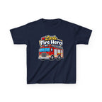 Kids Firefighter T-Shirt — 'Little Fire Hero' Firetruck Graphic Tee